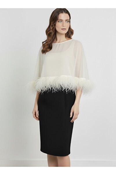 MERİT FASHION Otriş Detaylı Multi Şifon Önü Kapalı Bluz&Bolero