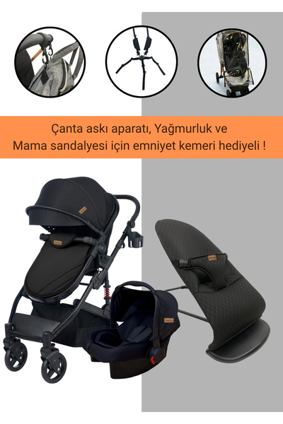 BEBEGOLD Truva Travel Sistem Bebek Arabası / Ana kucağı / Yağmurluk