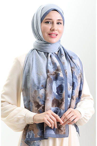 sefamerve Σάλι από φυσικές ίνες Karaca 82009-08 Indigo