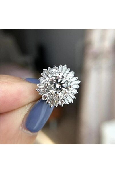 Pursehuit Inel argintiu, cu pietre de zirconiu, Jerica C9 - 8 (circumferință:...