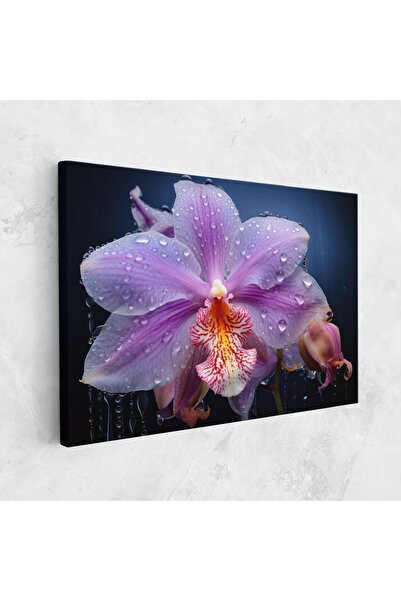 Arthub Canvas Painting, Bedroom And Living Room, Flowers, Orchid In Rain