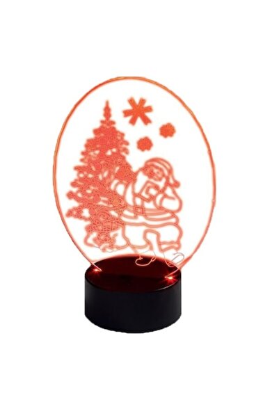 Dekor Ornament de Crăciun, LED acrilic, 6 culori, 10 LED-uri, 14 x 19,5 cm, b...