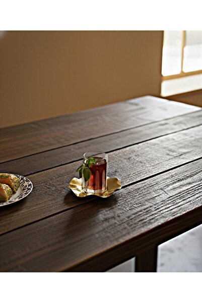 DECOSTYLE 18 Piece Modern Glass Tea Set with Decorated Steel Plates |   Premium Dowry & Hospitality Glass Cup Set