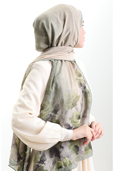 sefamerve Σάλι από φυσικές ίνες Karaca 82009-13 Çağla Green