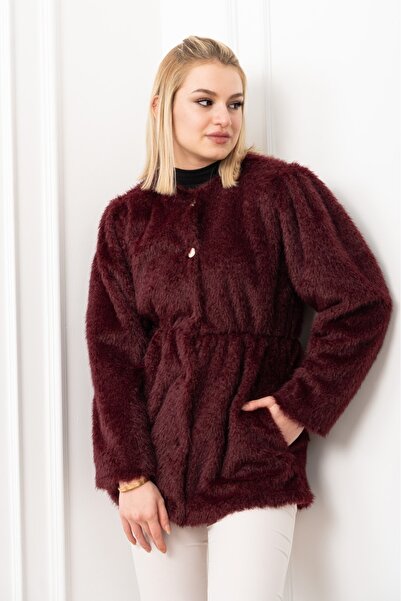 MissVina Горящо кожено палто с колан 2623