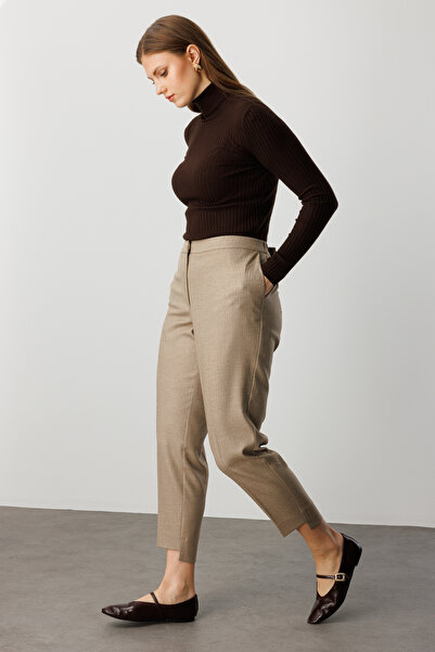 Ekol Zigzag Patterned Skinny Leg Trousers