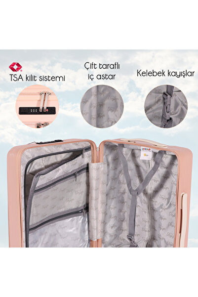 Biggdesign Moods Up Front Compartment 20" Luggage with Cup Holder and USB Port Black