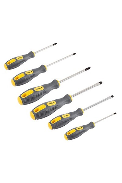 Rebel Set de 6 șurubelnițe cu vârf magnetic din oțel crom-vanadiu