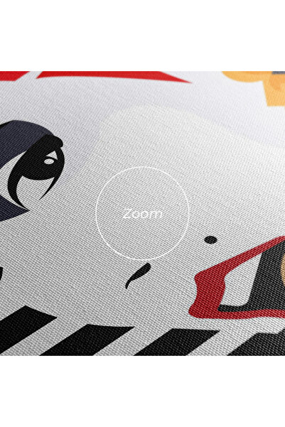 Arthub Canvas Painting, Bedroom And Living Room, Modern, Red Pop Hair