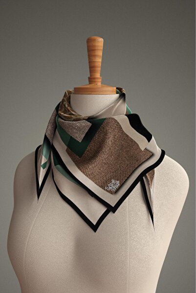 Levidor Geometric Classic Pattern Sparkling Crystal Scarf