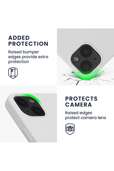 KWmobile Case for Apple iPhone 13, White, Silicone, KWM000013OV095C