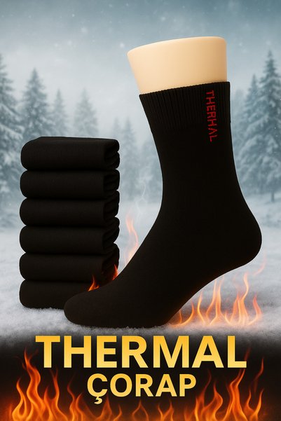 SEBURAM COLLECTION 3-Piece Thermal Men's Winter Socks Heat-Protecting Socks