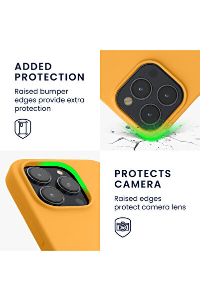 KWmobile Case for Apple iPhone 15 Pro Max, Orange, Silicone, KWM000020CD019C