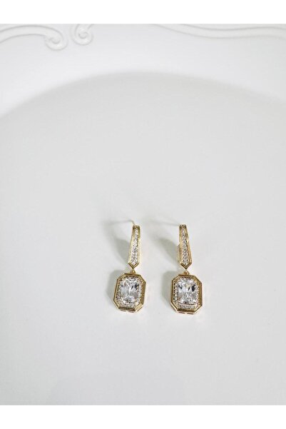 DEVİ fashion Baget Zircon Stone Xuping Earrings 3 cm