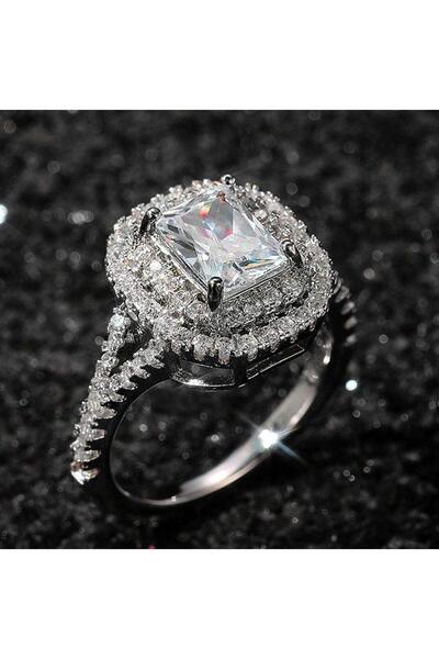 Pursehuit Inel argintiu, cu pietre de zirconiu, Zabina C22 - 7 (circumferință...