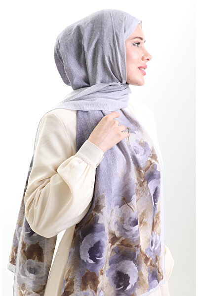 sefamerve Σάλι από φυσικές ίνες Karaca 82009-14 Λιλά