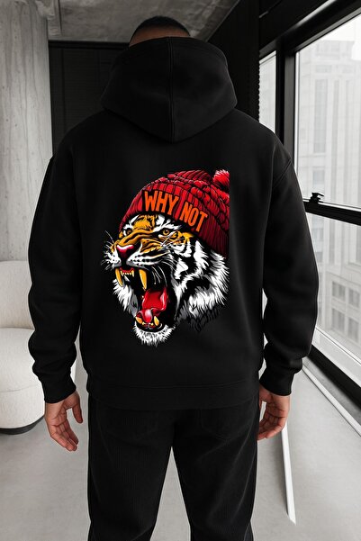 OSCAR WILDE Hooded Sweatshirt Oversize Printed 3 Thread Raised 100% Cotton