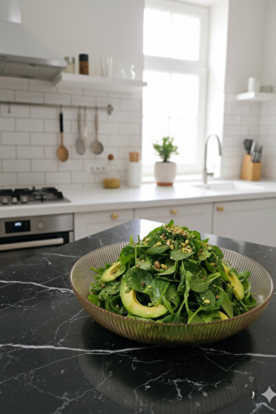 Home Lumora Glass Salad Bowl – 25 cm Orange