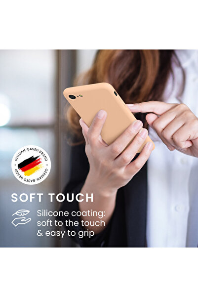 KWmobile Case for Apple iPhone 8/iPhone 7/iPhone SE 2, Cream, Silicone, KWM000010IU094C