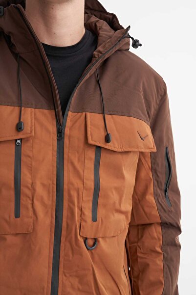 Cazador Micro Fabric Brown Coat Caz 13270