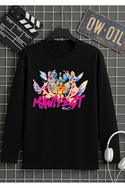 RYO FASHİON Tricou cu mânecă lungă, negru, model-1, grupul Manifest: LİDYA, M...