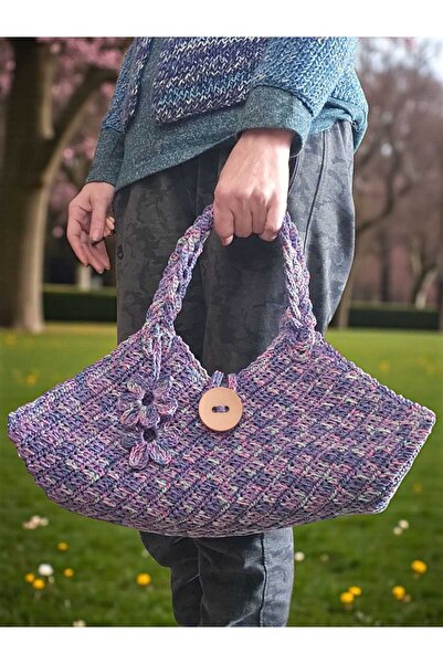Örgü Sanatı DilekÇak El Örgüsü Yeni Özel Tasarım Hasır Çanta, Kağıt İp Elegan...