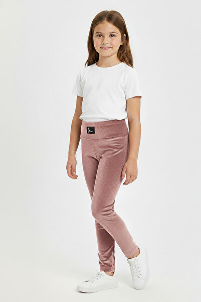 kinderos Armalı Girls' Velvet Tights - 26K 02443