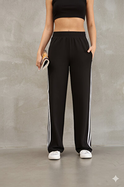 kemmy Two striped palazzo wide leg tracksuit bottoms