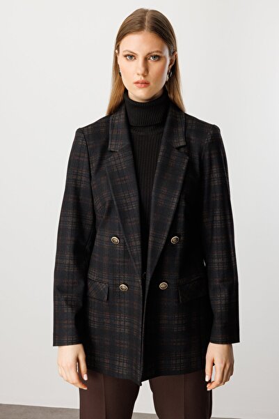 Ekol Ekoseli Kapak Cepli Ceket