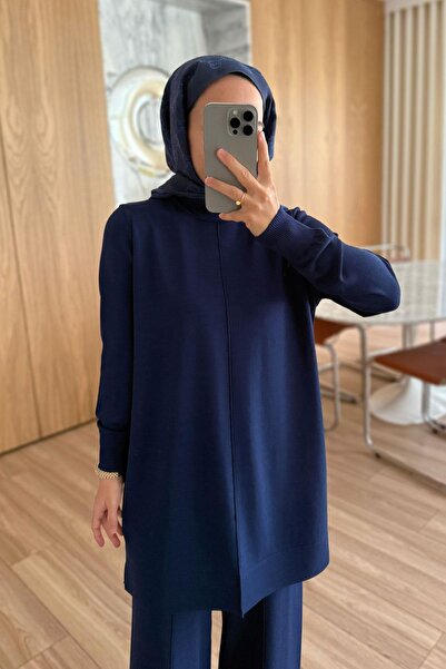 Ka Hijab Arlena Premium Rayon Suit - Navy Blue