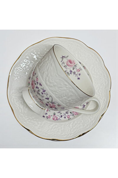 JOVY Vintage Elegance Porcelain Service, 2 Cups and Saucers, ROMANCE