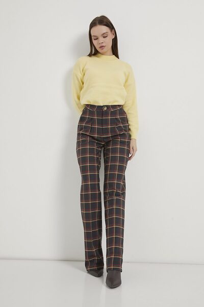 Arma Life Armalife 0418 Plaid Palazzo Premium Women's Pants