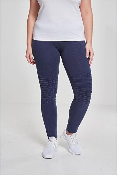 Urban Classics Women's sports leggings, denim, blue, size M,
