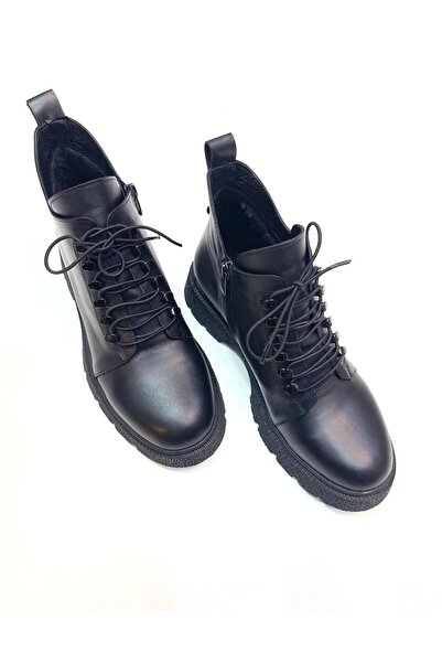 StilloShoe Kısa Bootie Hakiki Deri Postal