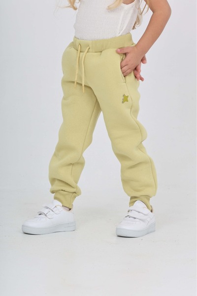 Toontoy Girl's Kabaran Yıldız Printed Tracksuit Bottom