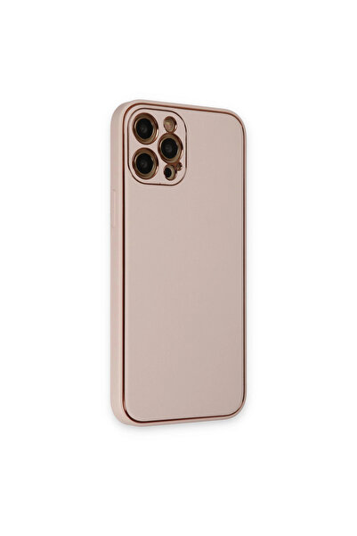 Mepura iPhone 12 Pro Case Coco Leather Silicone Cover - Powder