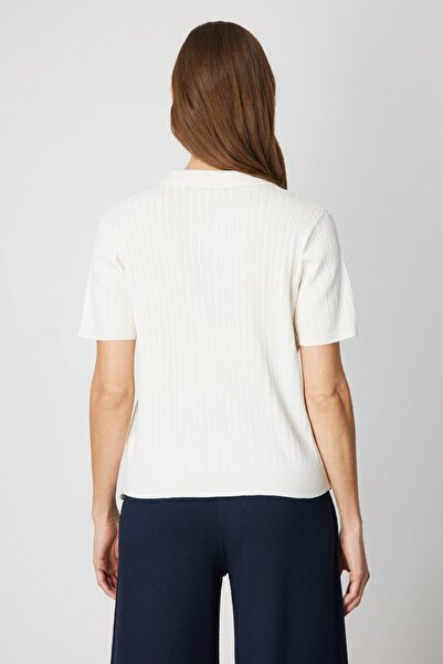 ON Braided Short Sleeve Knitwear Sweater