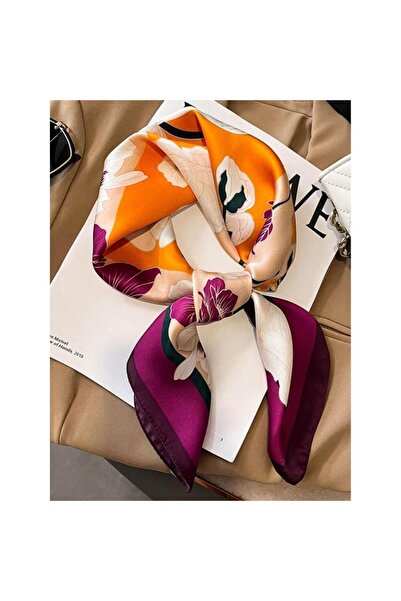 Pursehuit Eșarfă pătrată multicoloră cu imprimeu floral, Sarai C1