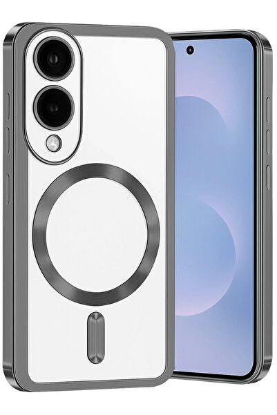 Khayra غطاء سامسونج جالاكسي S25 إيدج كروس ماجنيتيك سيف - رمادي تيتان - (5796) - ESZAOC9816-7019