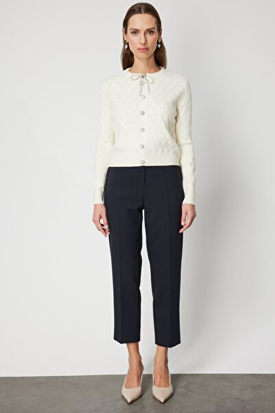 ON Ornamental Buttoned Patterned Knitwear Sweater