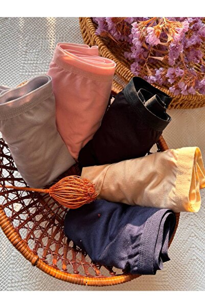 inspira lingerie talie înaltă Pachet de 5 chiloți pentru femei de mărime mare, culoare uni