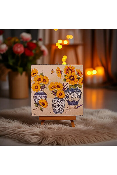 SELLGIFT Hand Painted Picture – Sunflower Flowers