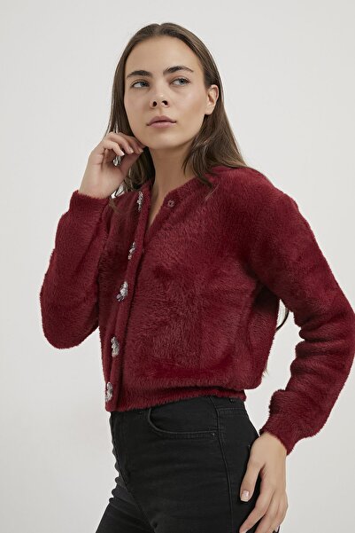 Arma Life Armalife 4349 Flower Accessory Buttoned Premium Women's Cardigan