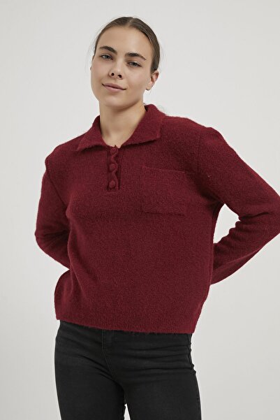 Arma Life Armalife 4983 collar button detail women's knitwear sweater