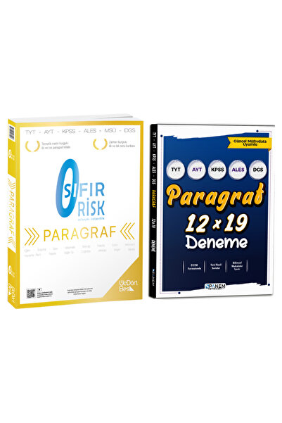 Panem Yayınları Üç Dört Beş Yayıncılık TYT-AYT-KPSS-ALES-MSÜ-DGS Paragraf Sıf...
