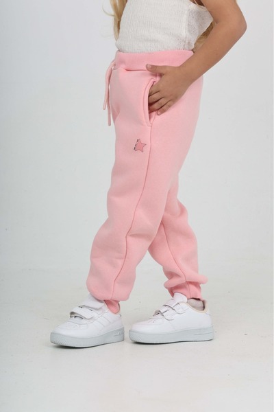 Toontoy Girl's Kabaran Yıldız Printed Tracksuit Bottom