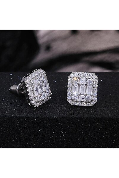 Pursehuit Silver-colored earrings with zirconia stones, Noomi C13