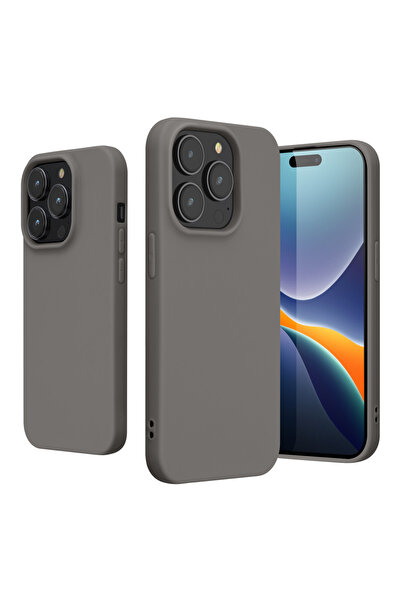 KWmobile Case for Apple iPhone 14 Pro, Silicone, Gray, 59077.155