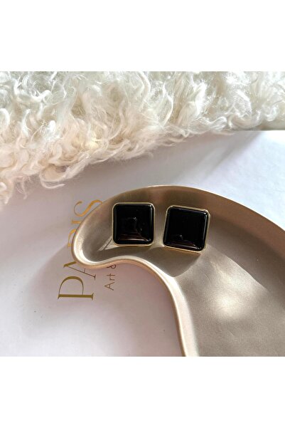 Alice İsstanbul Black Square Vintage Earrings