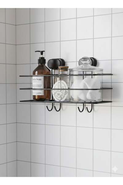 NN plastik Vidalı / Vidasız Monte Edilebilen Banyo Rafı ve Focus Üçgen Havluluk